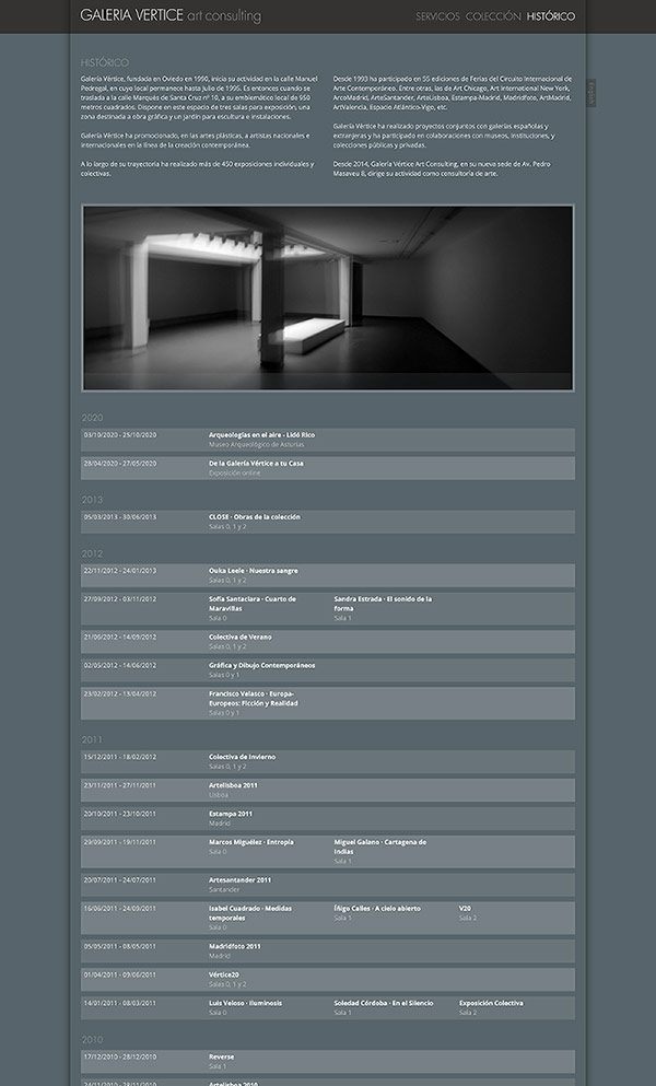 Galería Vertice Art Consulting case image by almostDesign